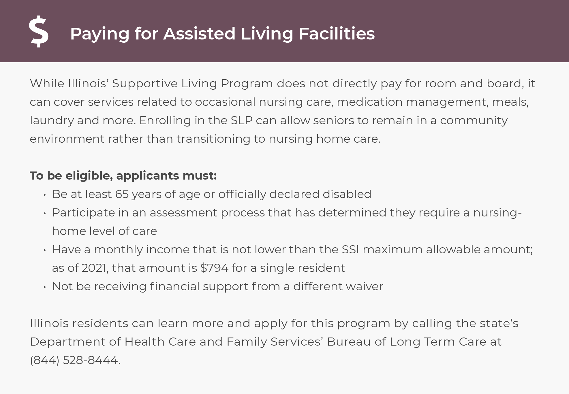 More ways to pay for assisted living in Illinois