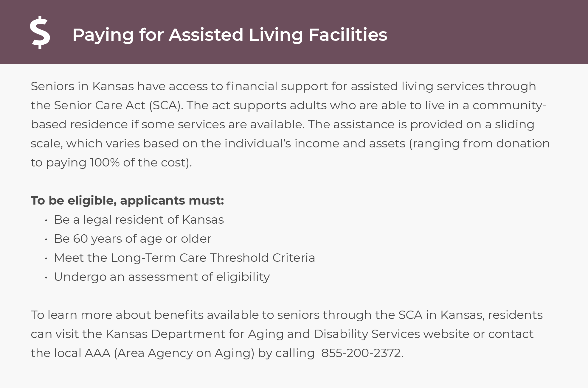 Paying for Assisted Living in Kansas