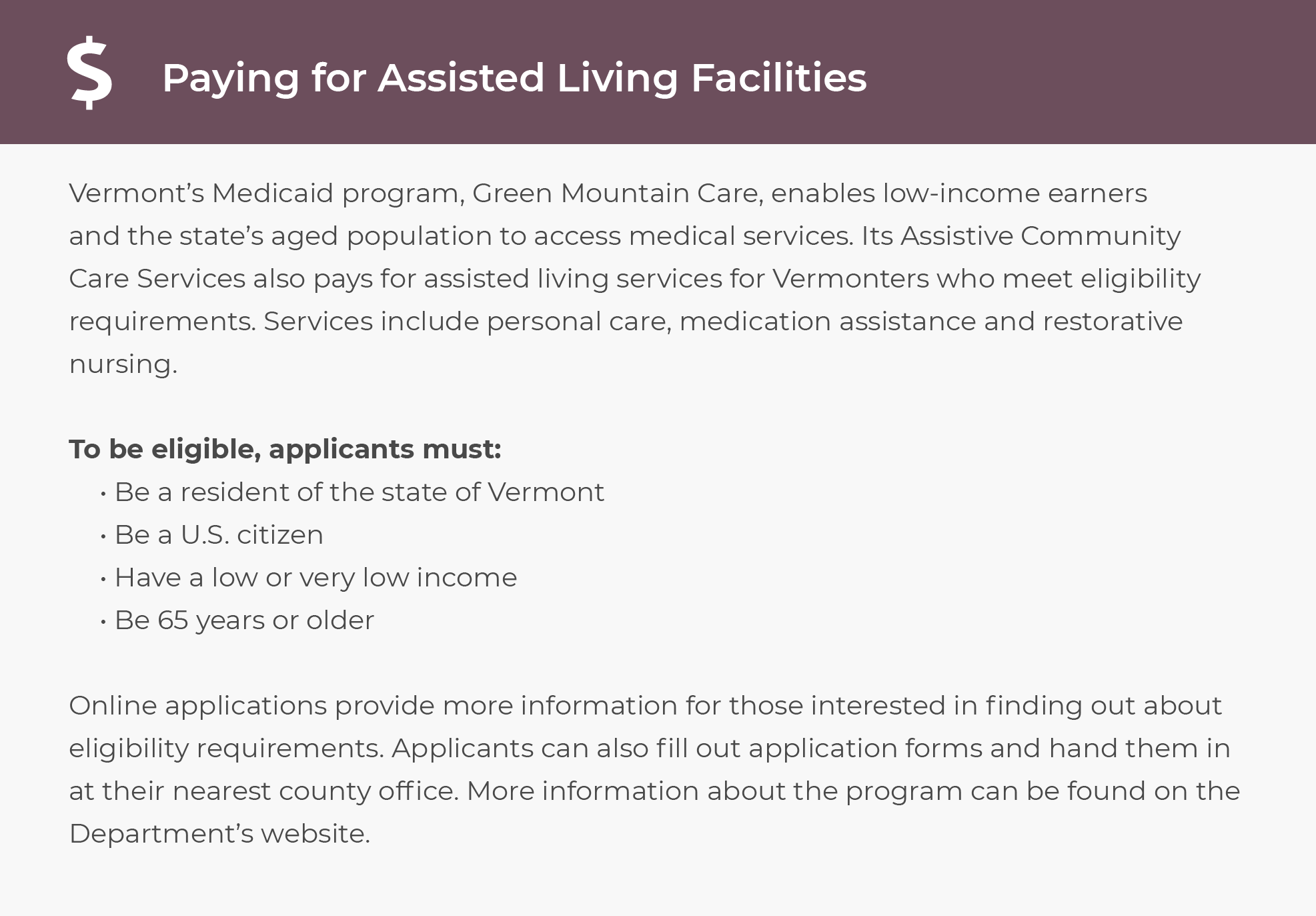 How to Get Financial Assistance for Assisted Living in VT