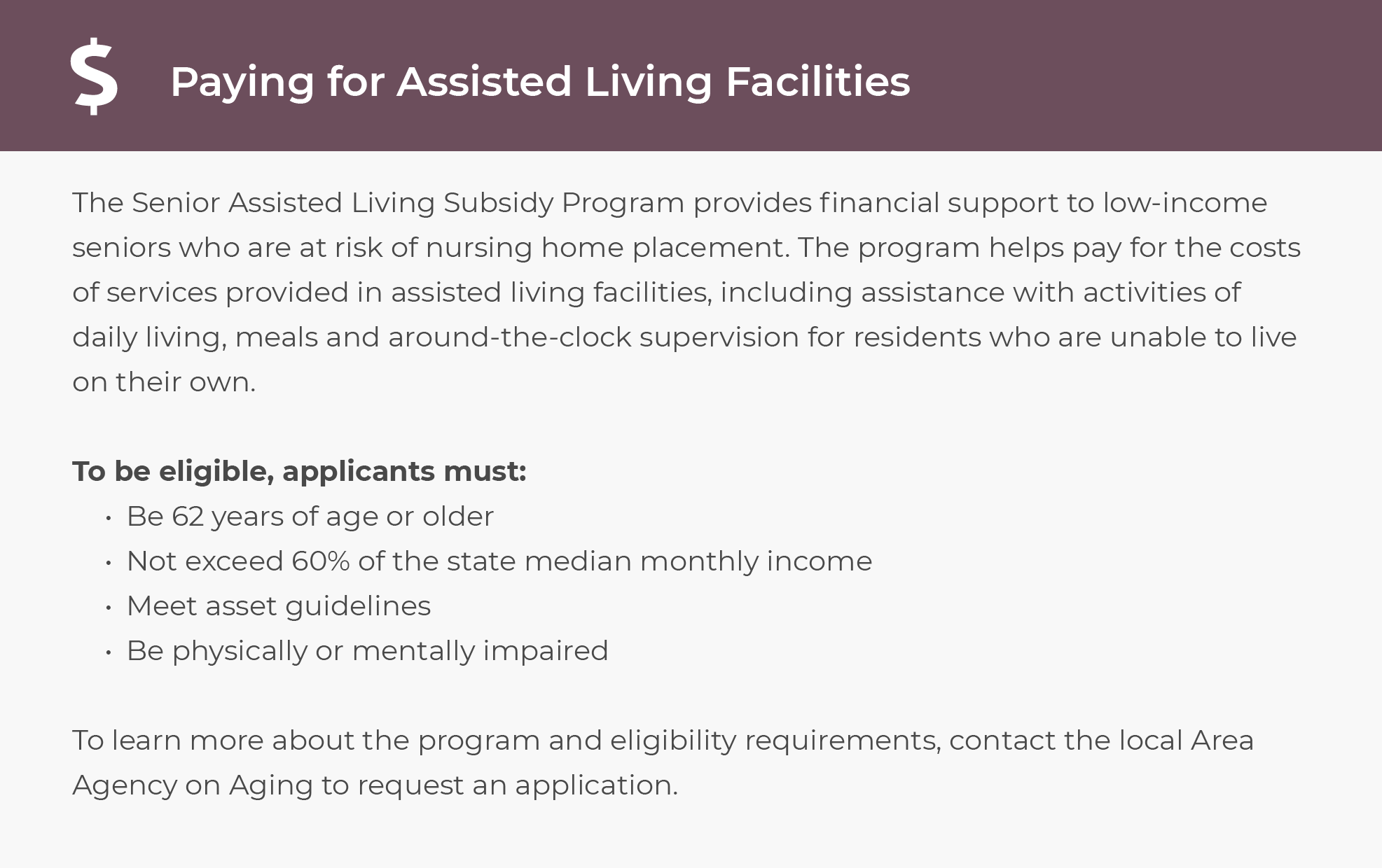 Paying for assisted living in Maryland