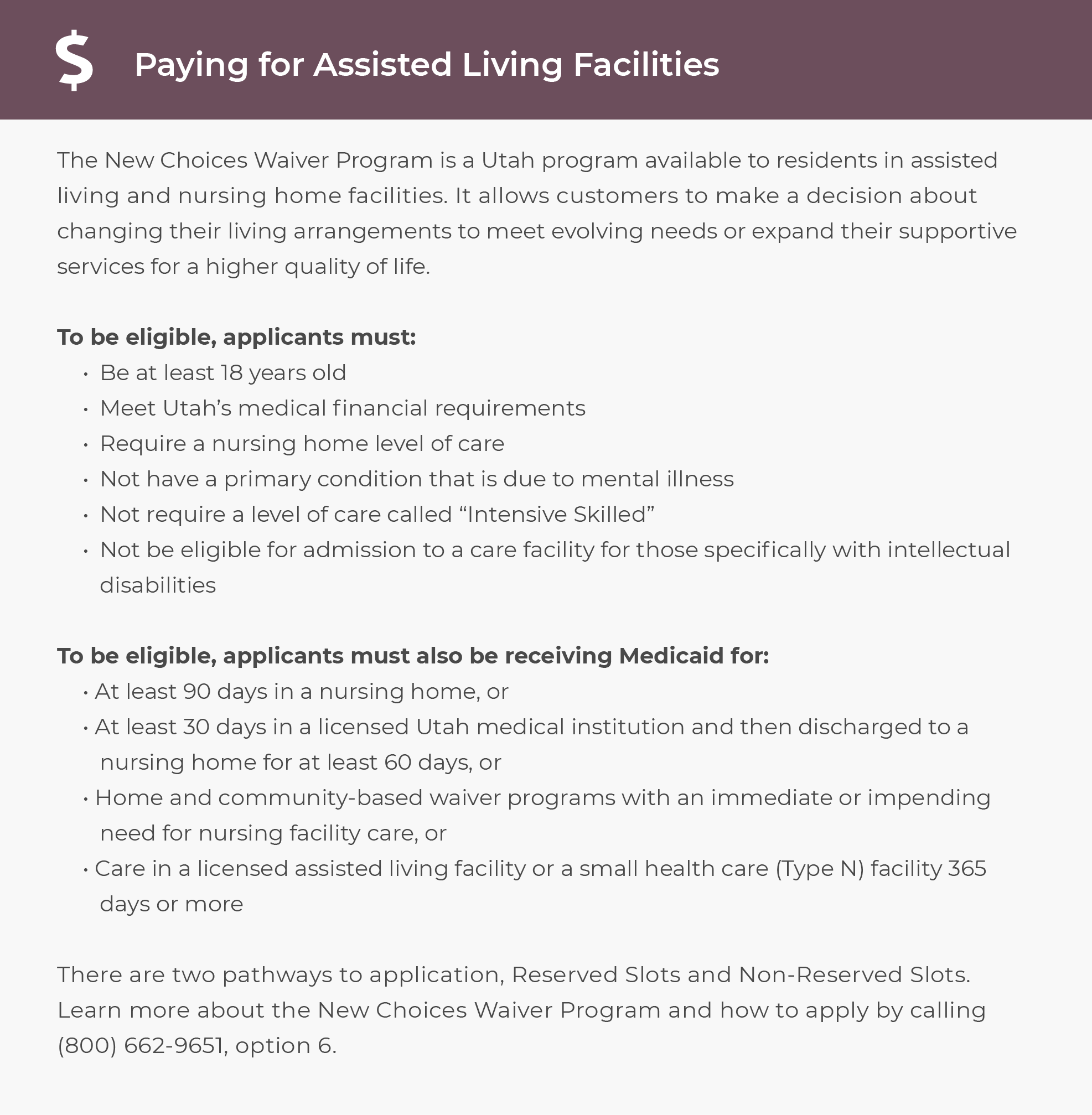 Paying for assisted living in Utah